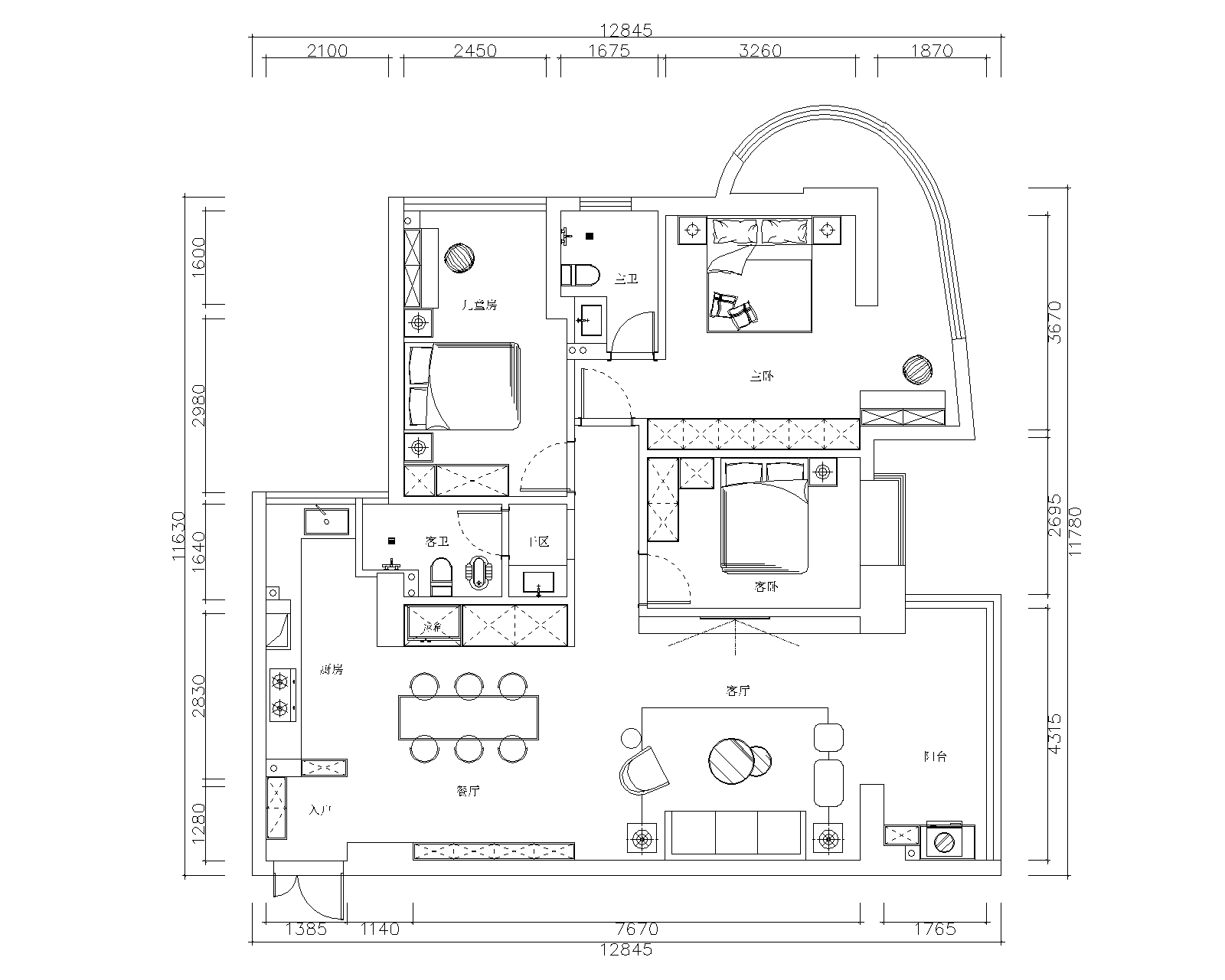 三葉石新作 | 華泰壹品125㎡，簡約純粹的美